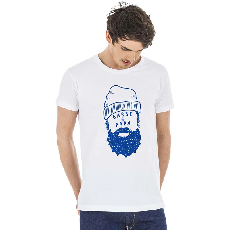 T-shirt Homme Barbe à papa BIO - Blanc-0