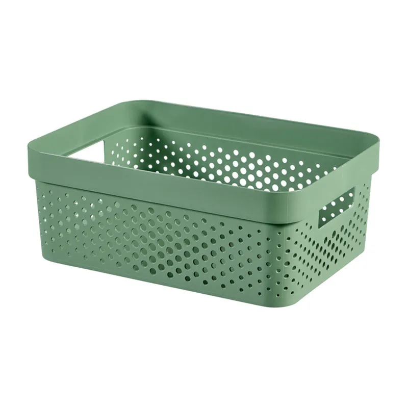 2 Paniers Infinity dots recyclé Vert - 11L-2