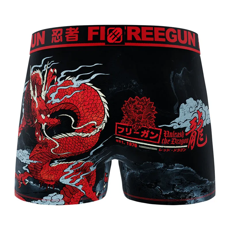 3 boxers homme Grunge - Noir/Rouge-8