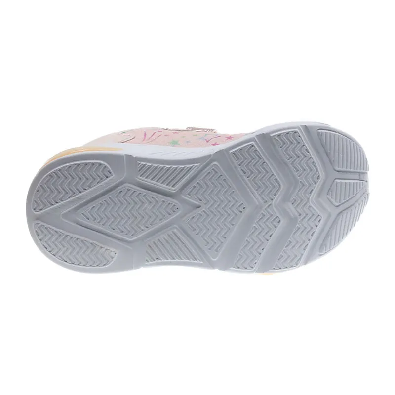 Baskets lumineuses à lacets/scratch Enfant Fille Emy - Rose-3