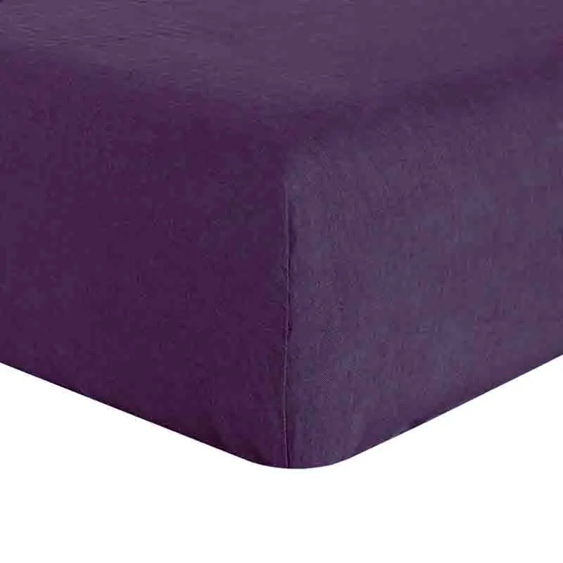 Drap-H. Lin lavé Bonnet 40cm Prune-1