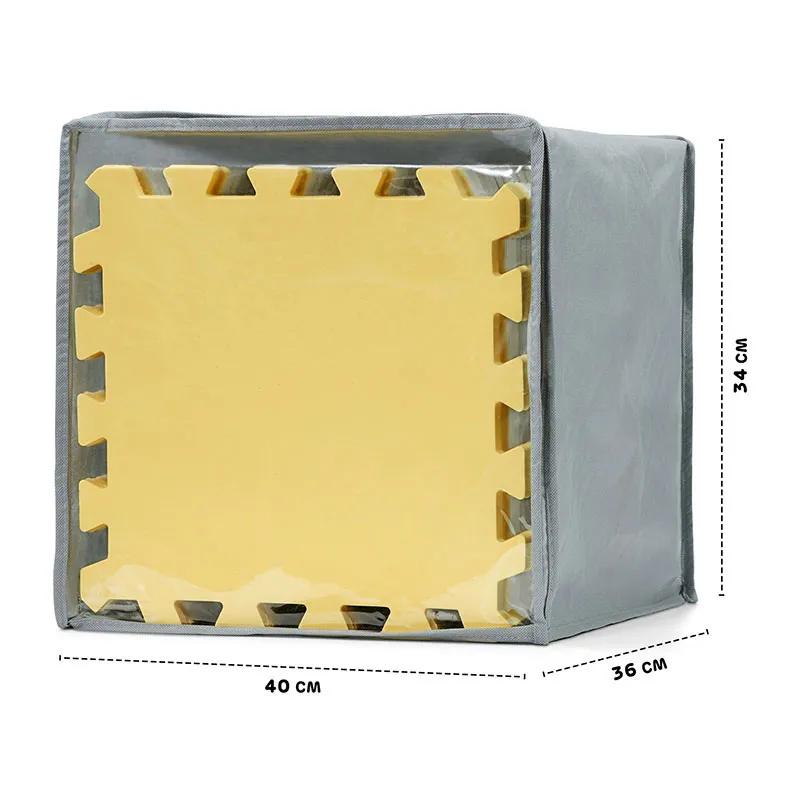 Tapis puzzle mousse Luno Gris/Jaune 150x180cm - 0m+-6
