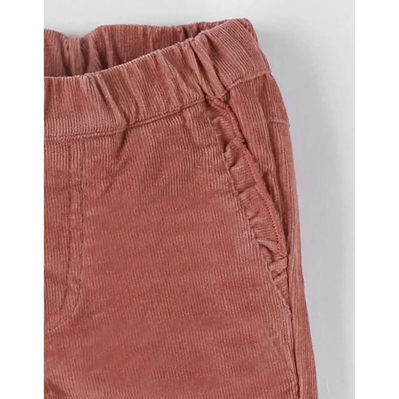 Pantalon velours côtelé - Rose-2