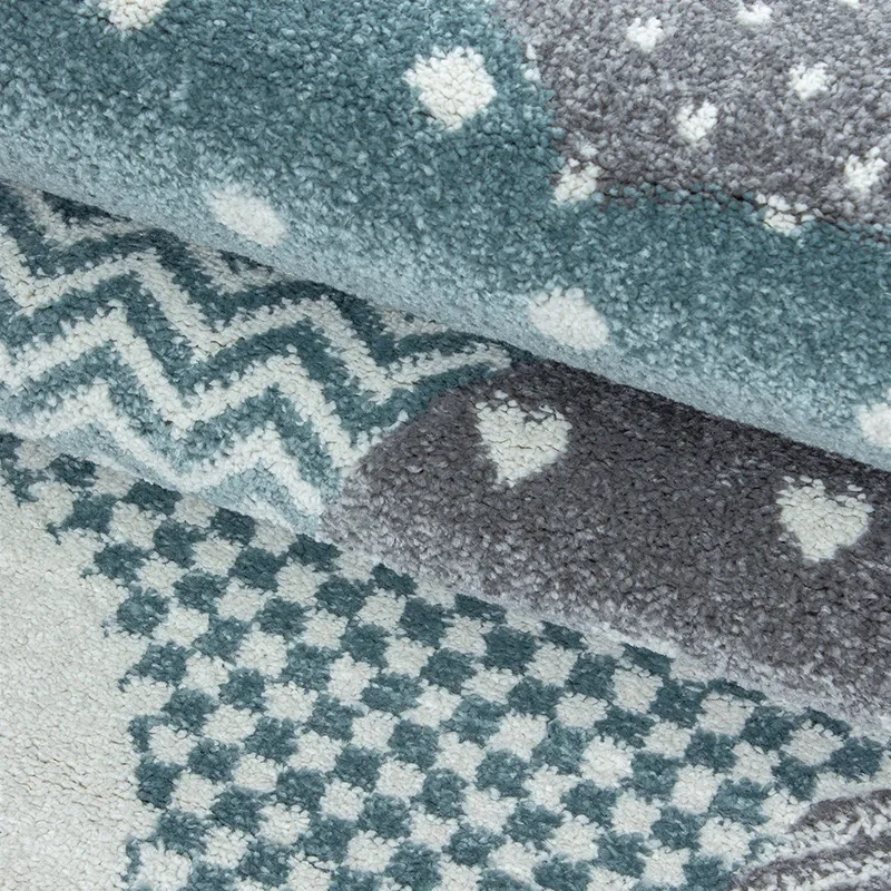 Tapis rond Nuages Bleu - ø160cm-4