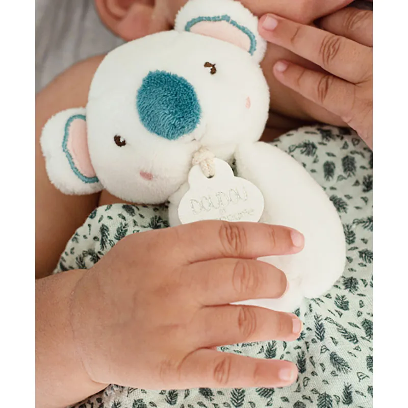 Plaid et Doudou Yoca le Koala Bleu - 100cm-3