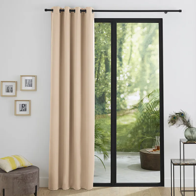 Rideau occultant Thermique Rose poudré - 140x260cm-4