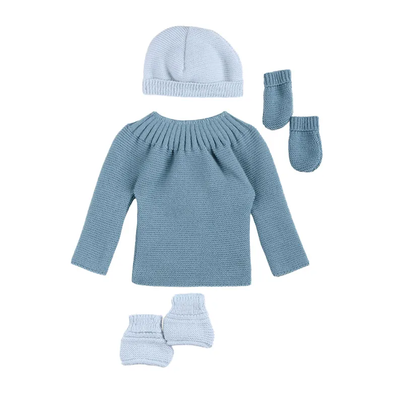 Trousseau de naissance Couleurs Vives - Gris vert/Vert d'eau-1