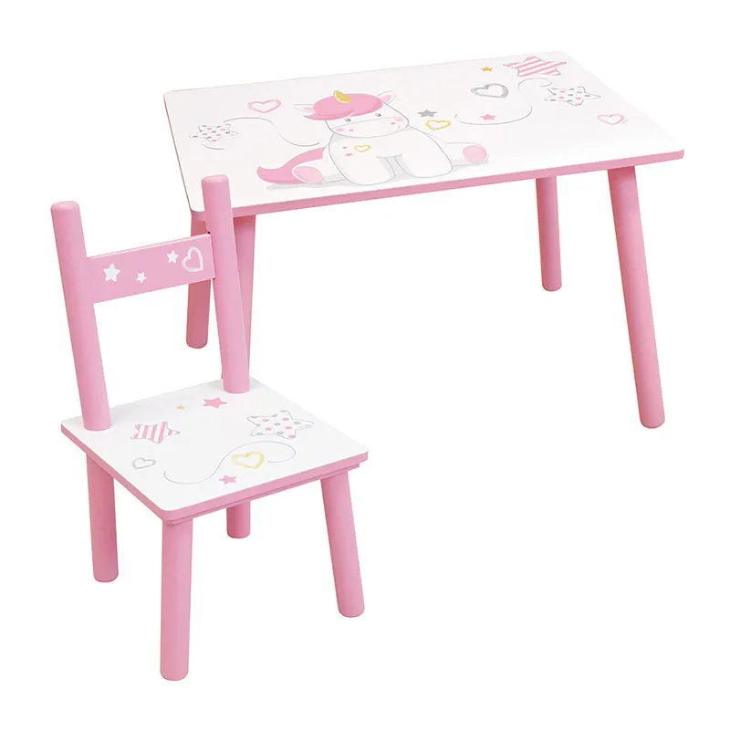 Table + Chaise Licorne - 41,5x61x42cm-0