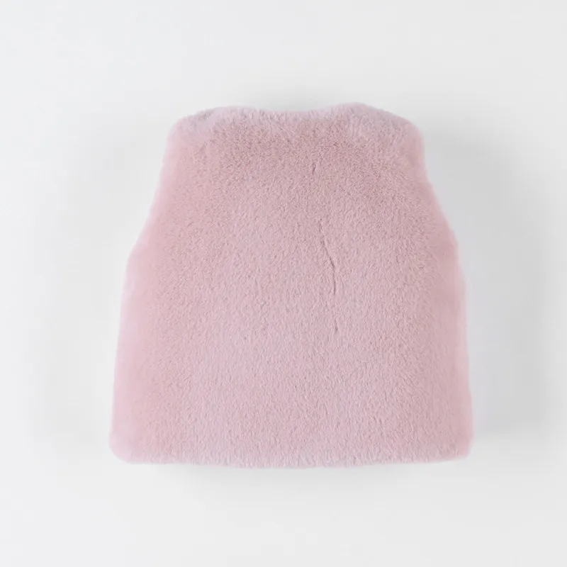 Gilet SM fausse fourrure Groloudoux - Rose-1