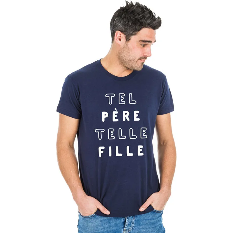 T-shirt Homme Tel père telle fille mpt BIO - Navy-0