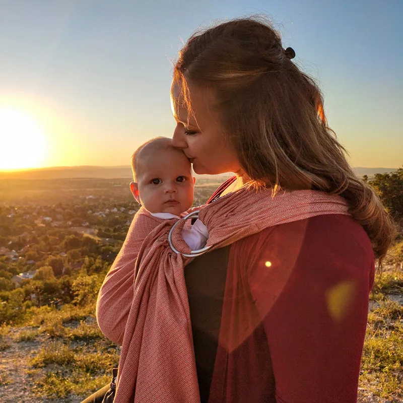 Écharpe Ring Sling - Coral-Sand Pink-1