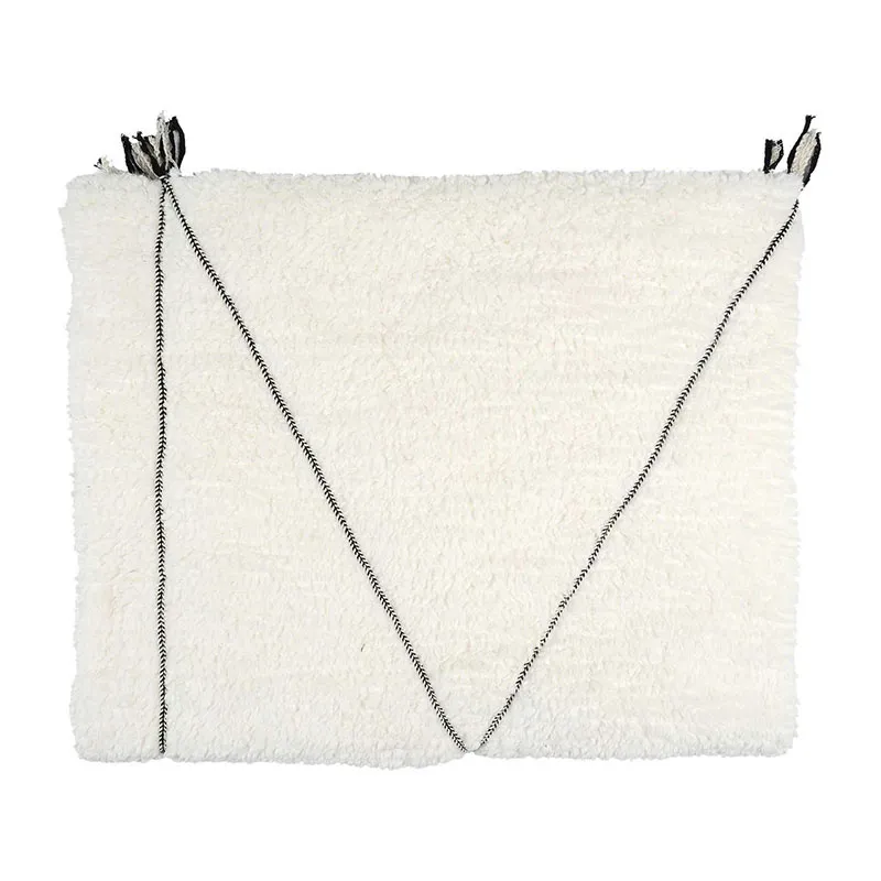 Plaid Sherpa Motif tressé Blanc - 130x160cm-2