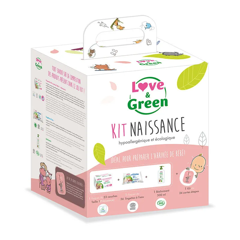 Kit Cadeau Naissance Couches Éco T.1 + Soins Bébé-2