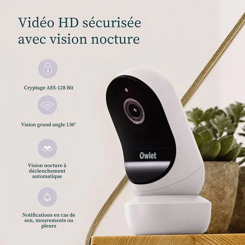 Babyphone Owlet Cam2 + Dream Sock - Menthe-7