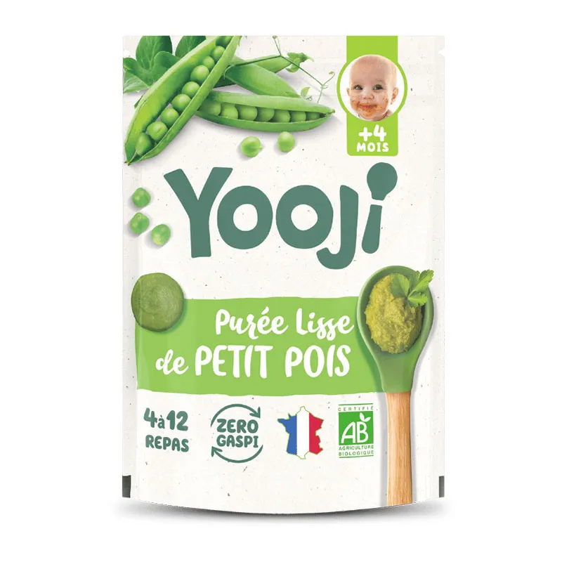 Duo Purées de Petit pois (x2) & Patate douce BIO (x2) - 16 repas - 4m+-4