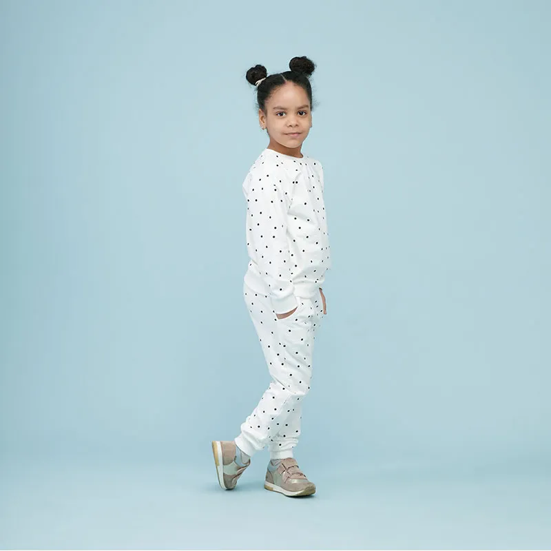 Pantalon Pois - Blanc/Noir-1