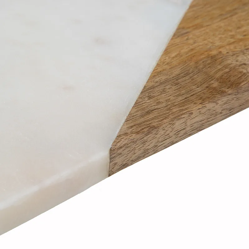 Assiette de présentation Marbre Blanc - Ø30x15cm-3
