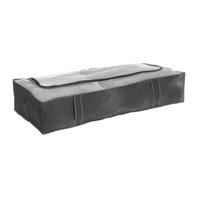 2 Housses de rangement Sous lit Gris - 100x45x20cm-1