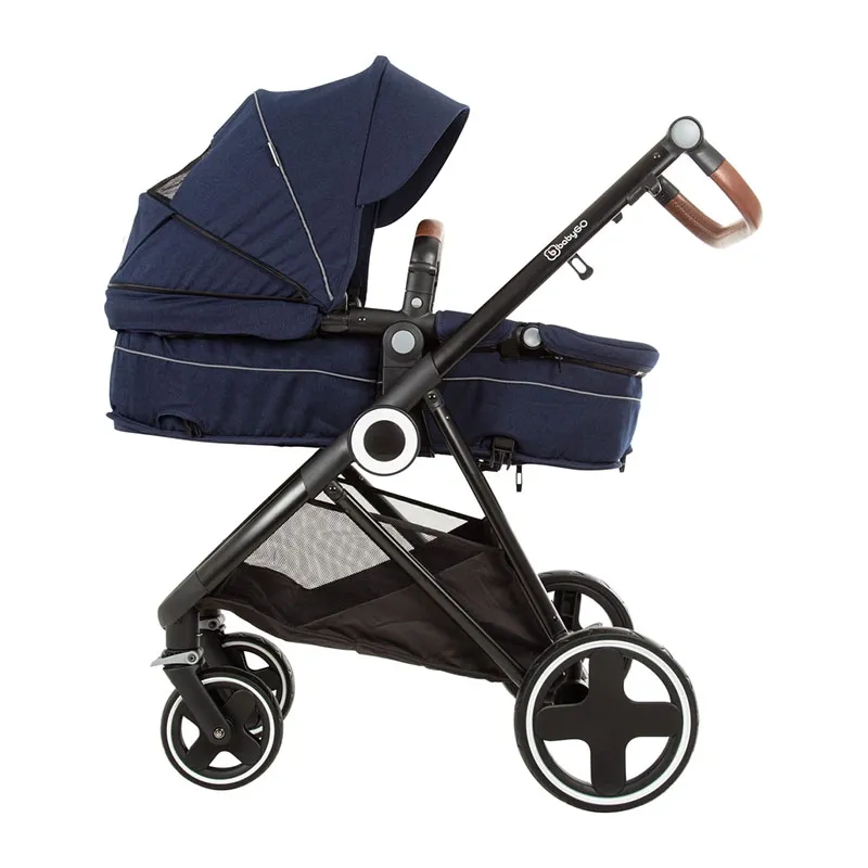 Trio Poussette transformable + Coque Gr.0+ Halime Bleu/Noir - 0m+-5