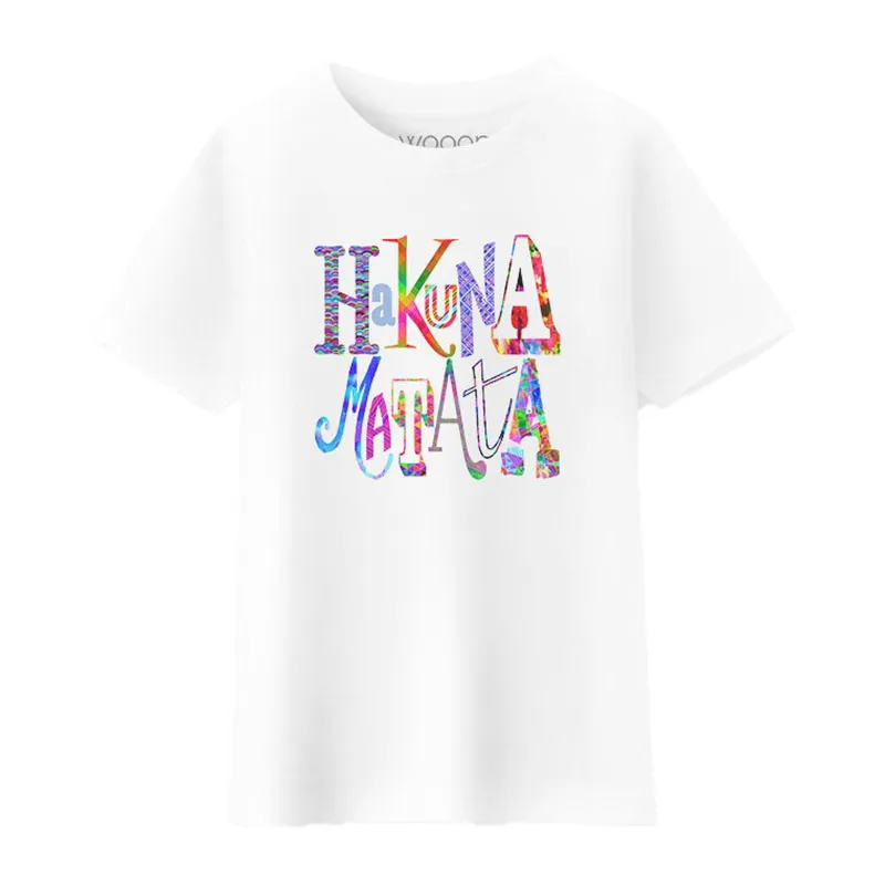 T-shirt Enfant Hakuna matata color BIO - Blanc-0