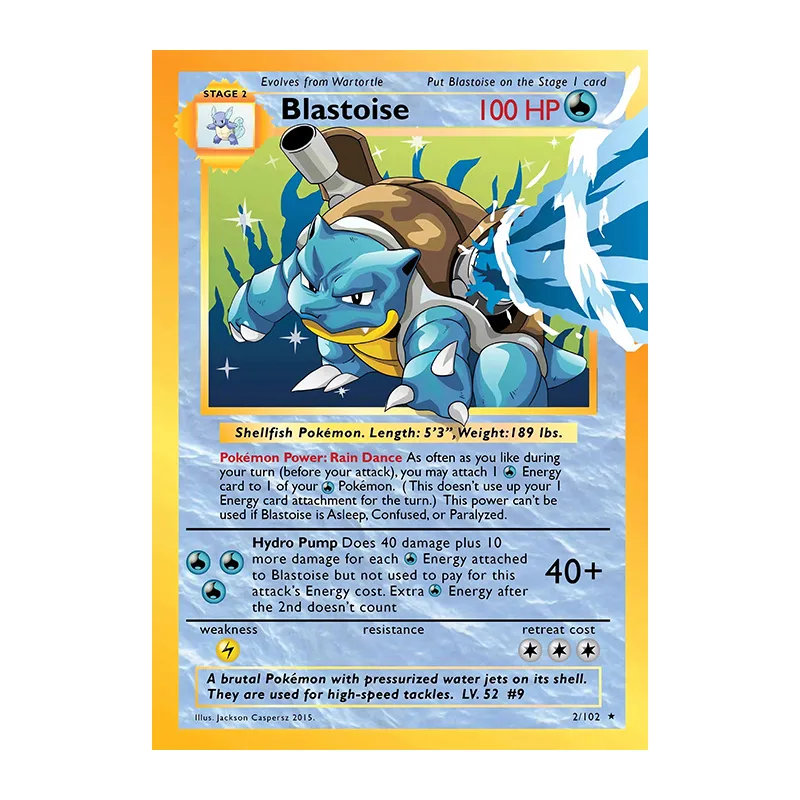 Toile Tortank Carte Pokémon - 30x40cm-1