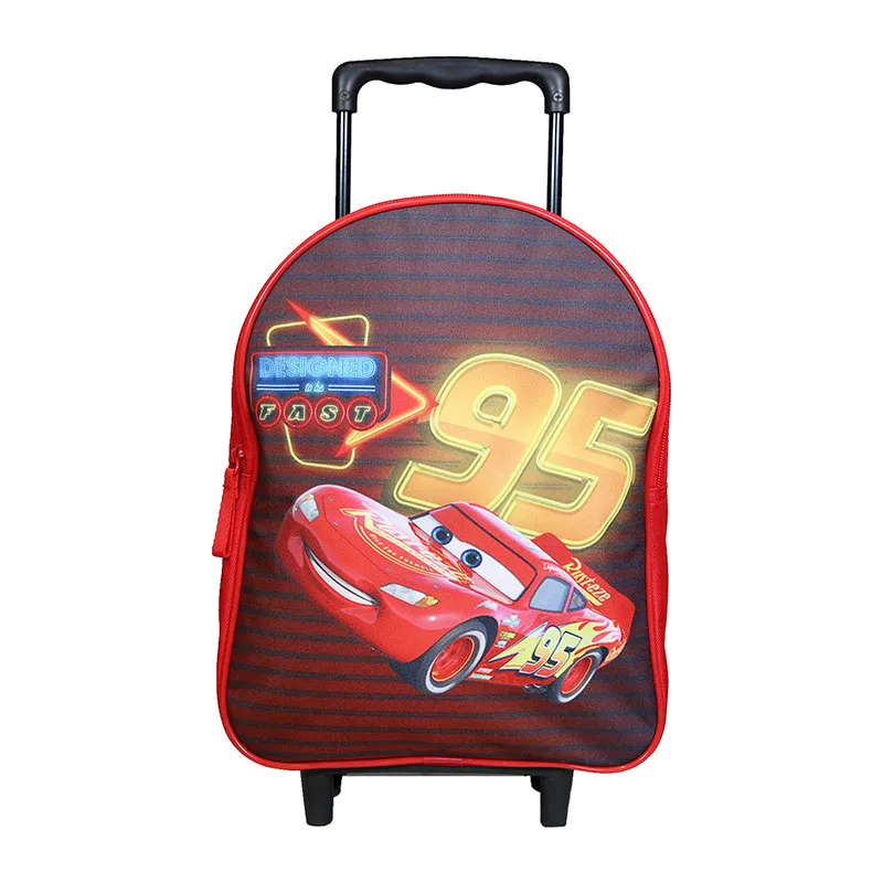 Sac à dos à roulettes maternelle Cars Rouge - 25x31cm-0