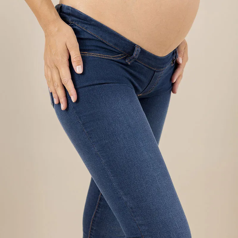 Jean de grossesse slim c - Bleu jeans-0