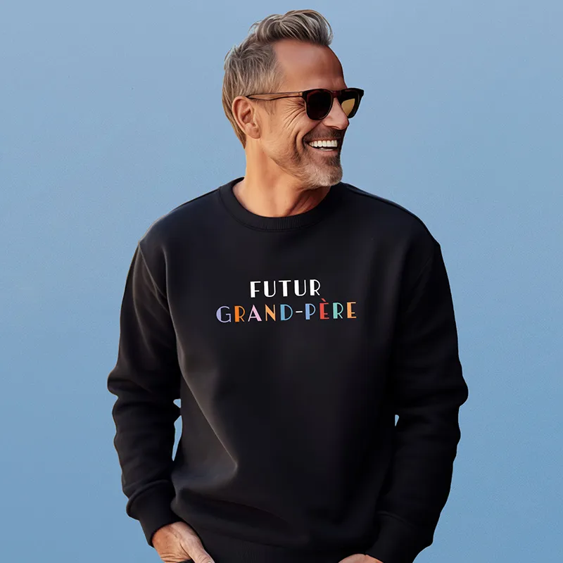 Sweat Homme Futur grand-père - Noir-0