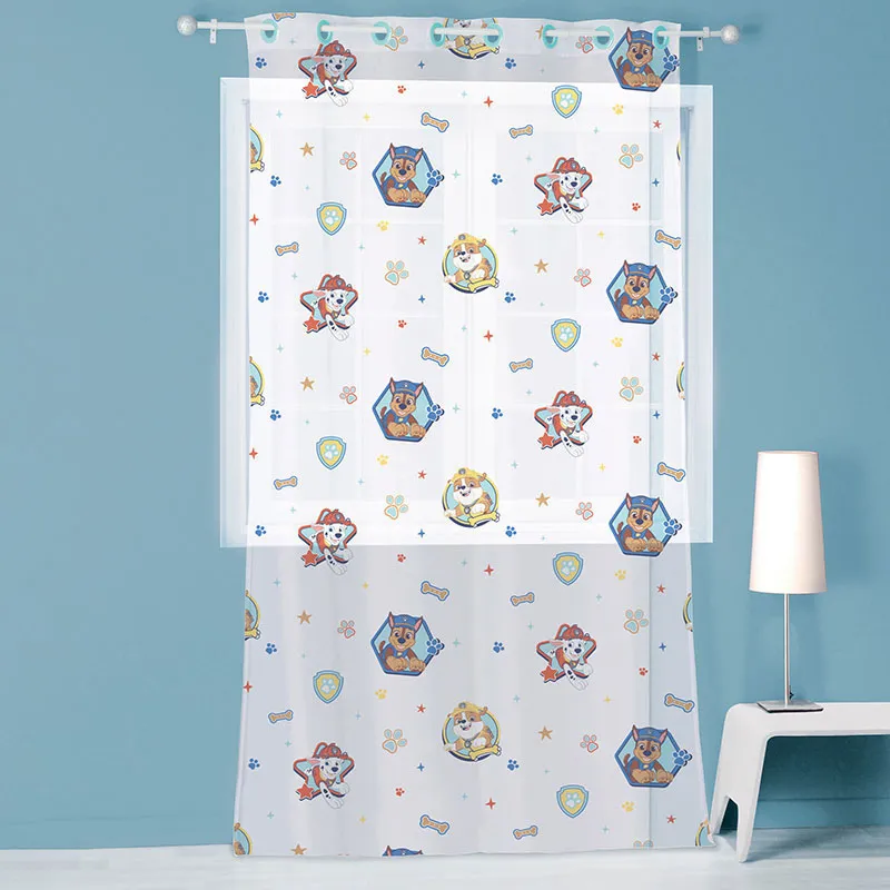 Voilage Pat' Patrouille Blanc - 140x240cm-0