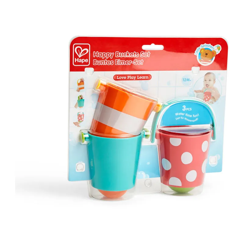 3 Seaux de bain colorés - 12m+-7