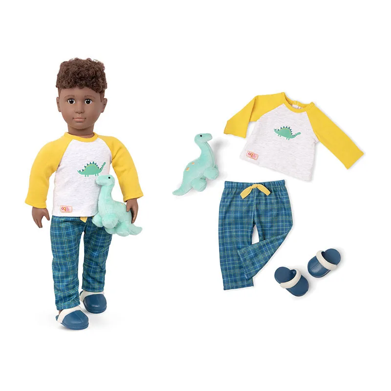 Tenue Garçon Pyjama Dino - Poupée 46cm-1