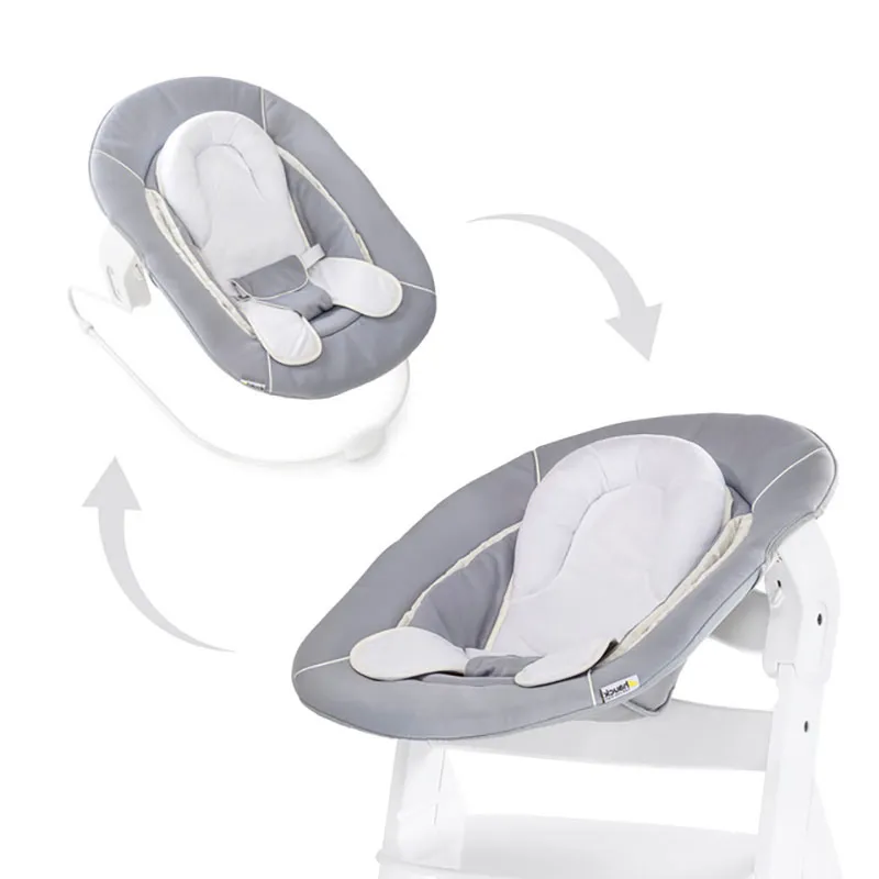 Chaise haute Alpha+ Naturel + Transat Bouncer Alpha 2en 1 Gris - 0m+-17
