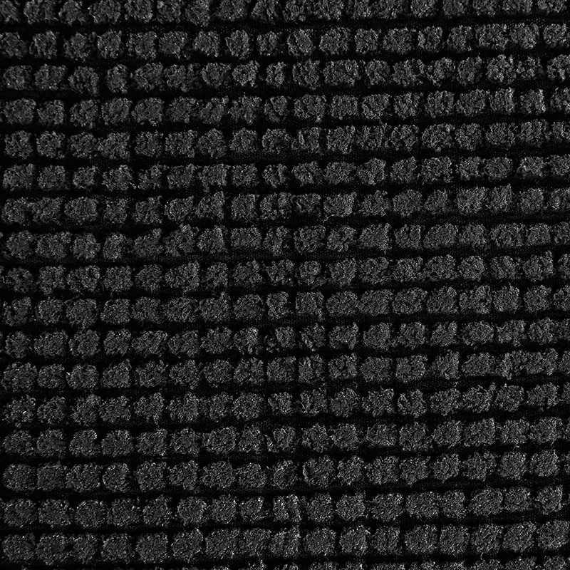 Tapis de bain Chenille Noir - 50x80cm-2