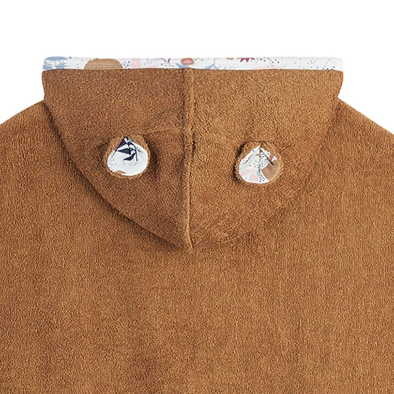 Poncho de bain Noisette Petit Béguin - Ambre-3