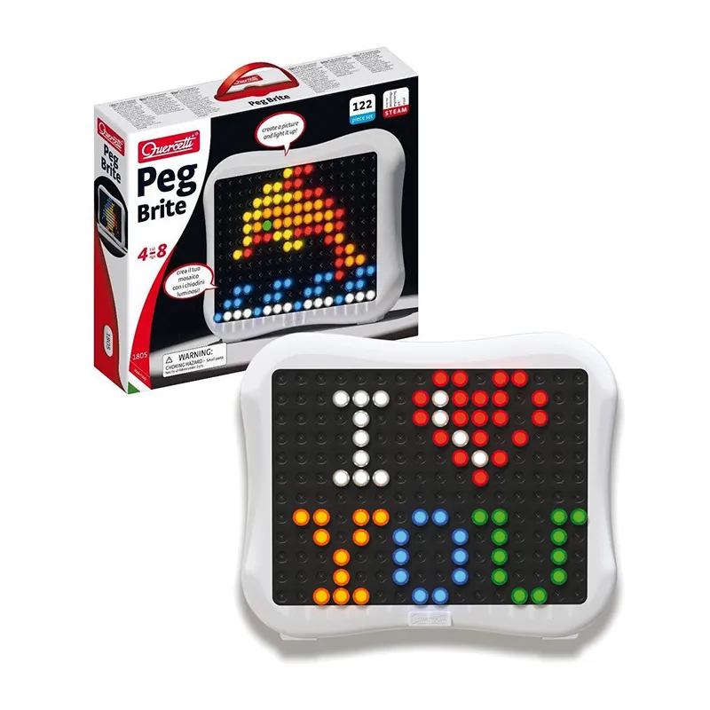 Jeu clous mosaïque lumineux Peg Brite 122pcs - 4+-3