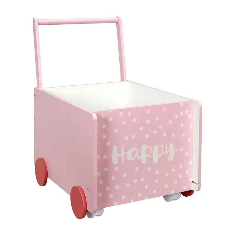 Chariot de rangement enfant Rose - 35x47x47,5cm-0