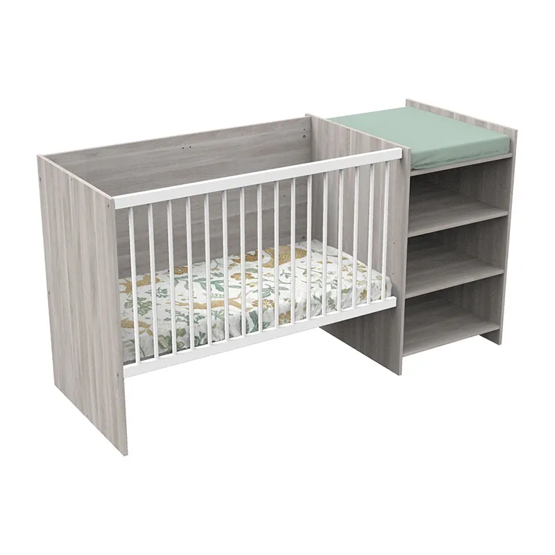 Lit combiné evolutif Chène - 120x60-90x190cm-3