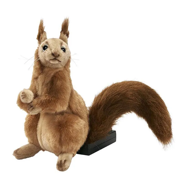 Peluche Écureuil roux Dressé Hansa - 22cm-0