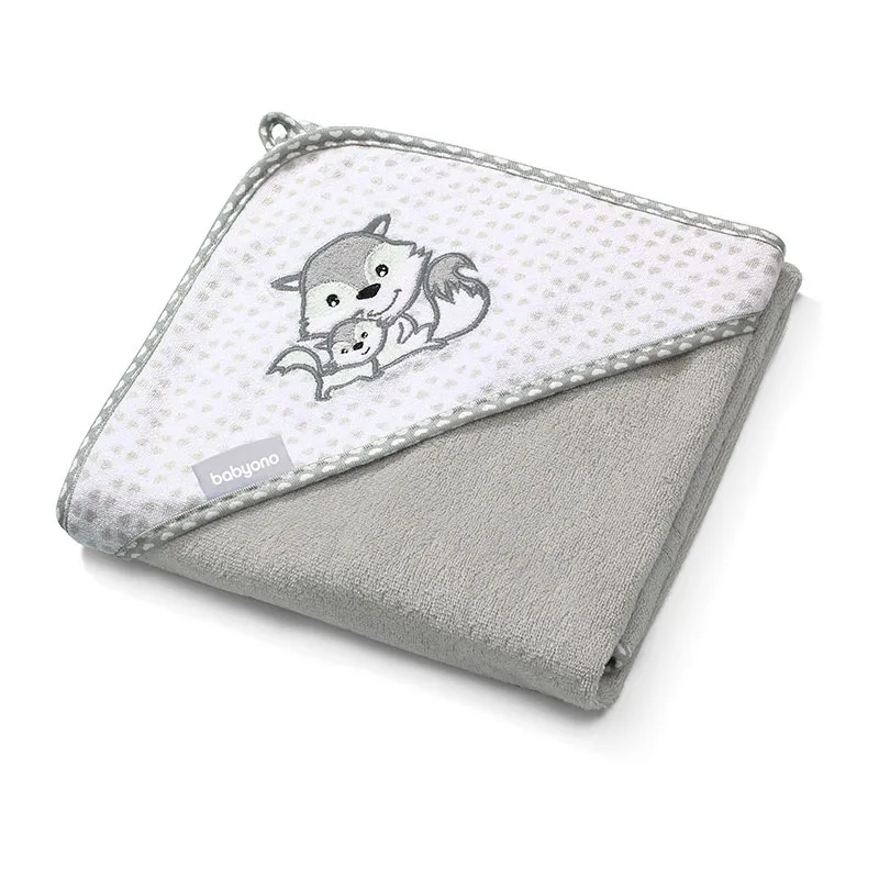 Sortie de bain Bambou Renard Gris - 100x100cm-0
