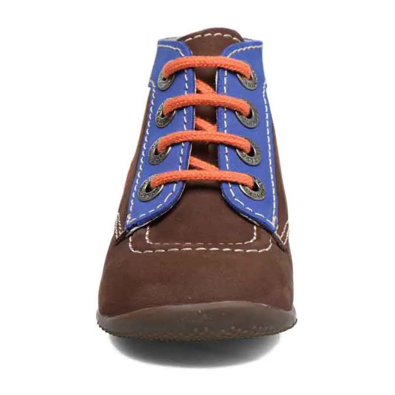 Bottillons Bonbon - Marron foncé/Bleu/Orange-2