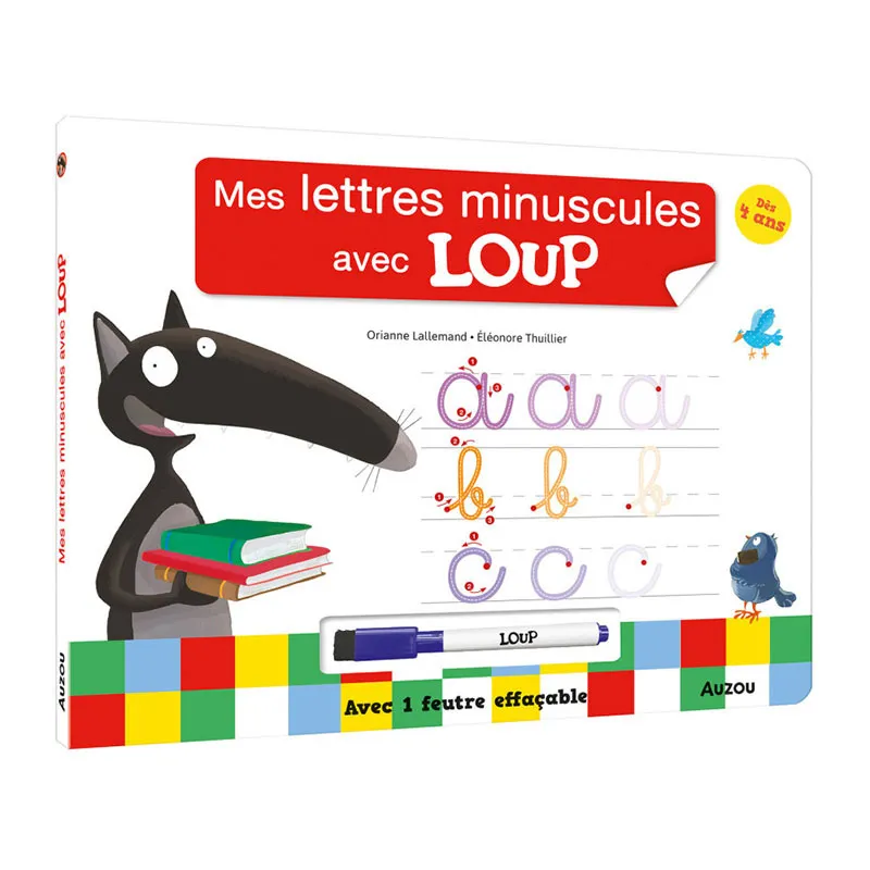 Livre ardoise Les lettres minuscules avec Loup - 4+-0