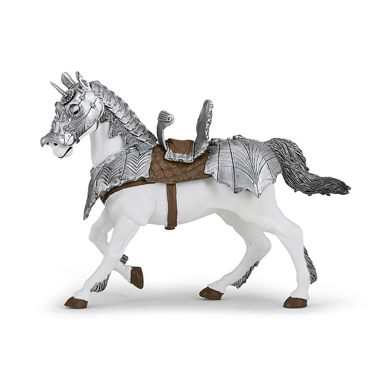 Cheval en armure - 14,1x10,6cm-0