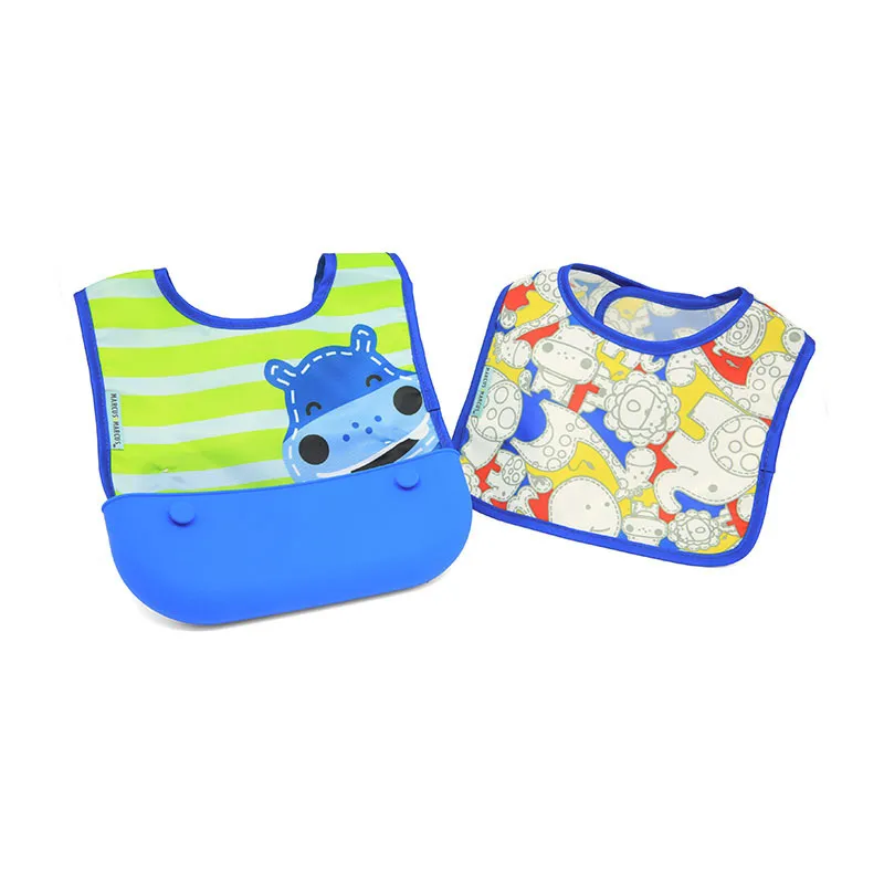 2 Bavoirs ramasse-miettes de voyage Lucas - 6m+-0