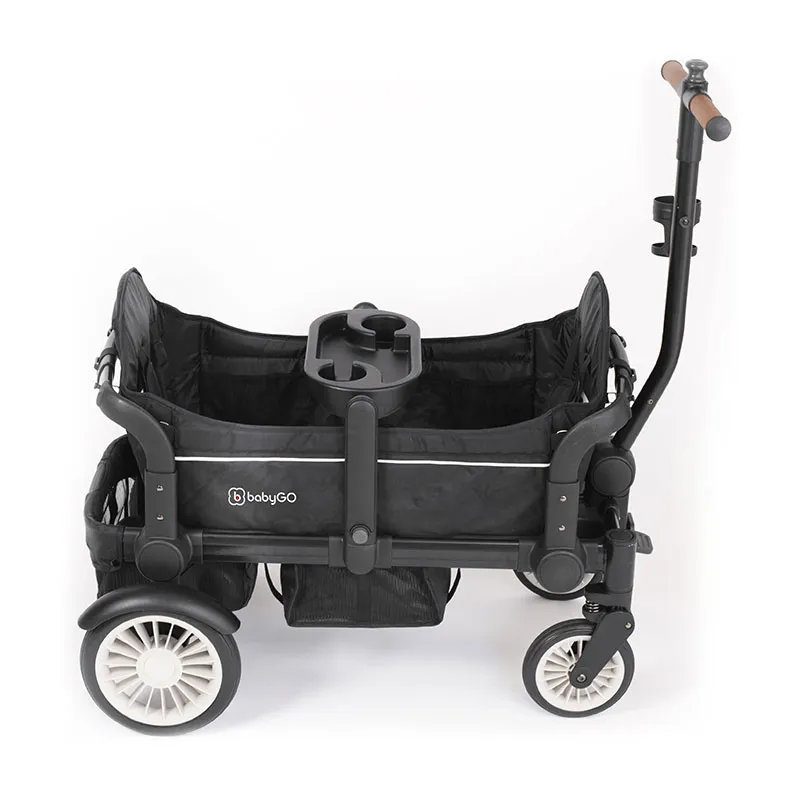 Chariot de transport enfant Cozy Rider - Black/Beige-2