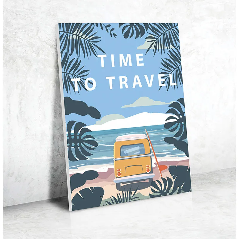 Peinture au numero Time to travel 30x40 - 14+-5