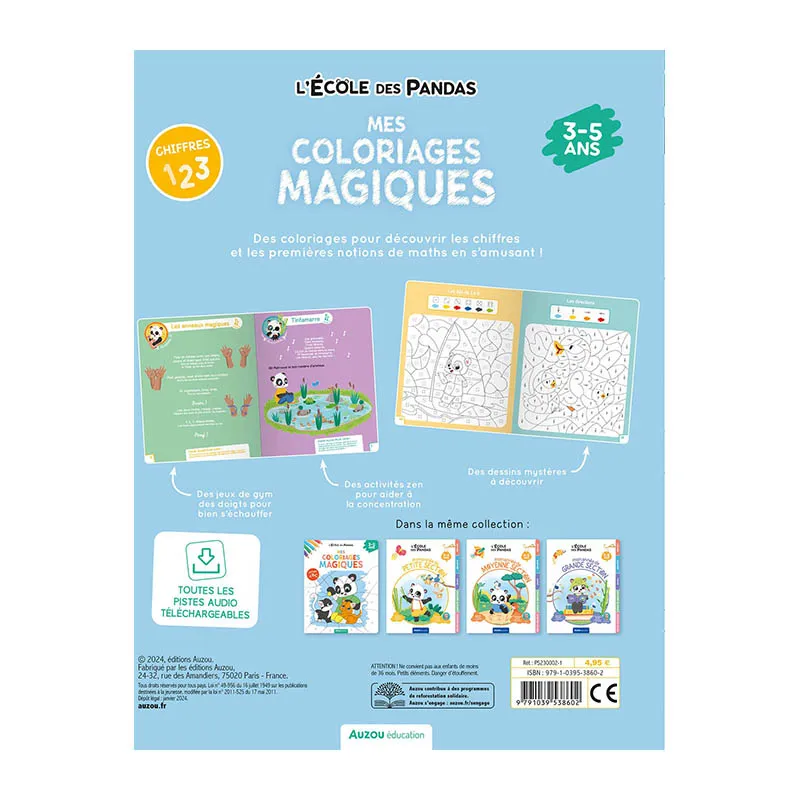 L'école des Pandas mes coloriages magiques les chiffres - 36m+-3