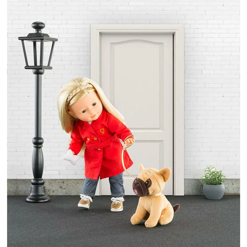 Chien avec laisse + os poupée ma Corolle - 4+-4