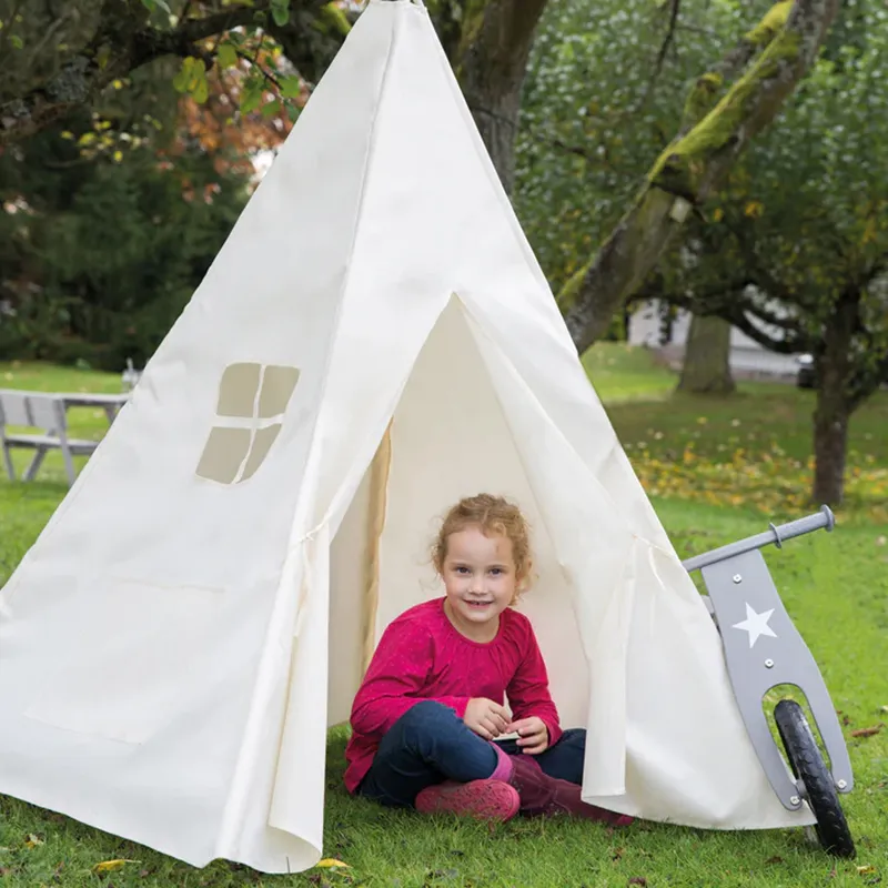Tente de Jeu Indienne Tipi Beige - 156x110x177-1