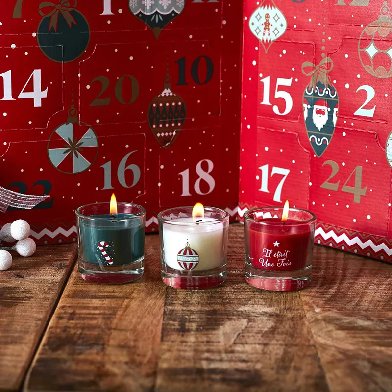 Calendrier de l'Avent 24 Bougies parfumées Noël - 21x30x6cm-8