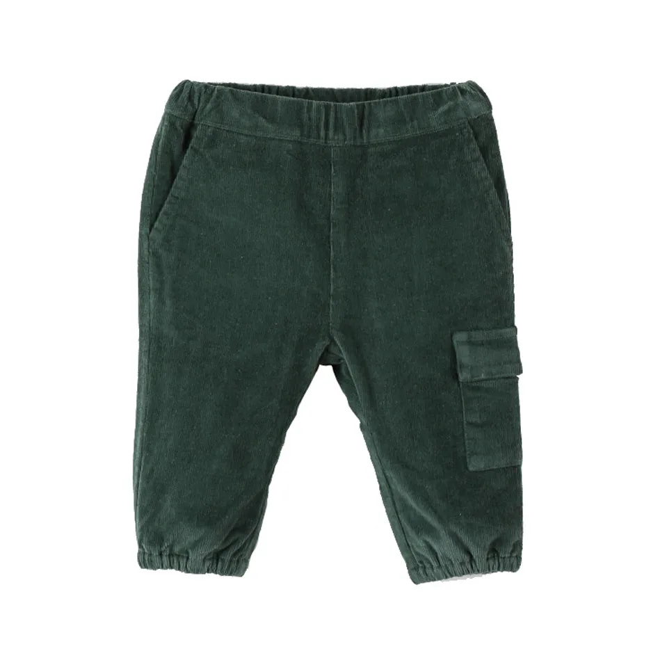 Pantalon velours - Vert-0